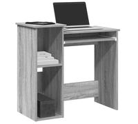 vidaXL Scrivania Mensole Grigio Sonoma 84x40x78 cm Legno Multistrato