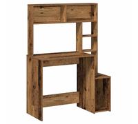 vidaXL Scrivania Mensole Legno Vecchio 100x45x140 cm Legno Multistrato