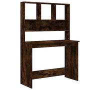 vidaXL Scrivania Mensole Rovere Fumo 102x45x148 cm Legno Multistrato