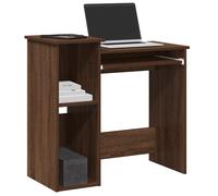 vidaXL Scrivania Mensole Rovere Marrone 84x40x78 cm Legno Multistrato
