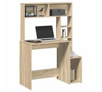 vidaXL Scrivania Mensole Rovere Sonoma 100x45x140 cm Legno Multistrato