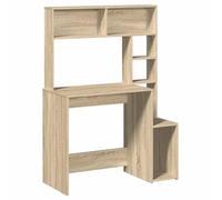 vidaXL Scrivania Mensole Rovere Sonoma 100x45x140 cm Legno Multistrato, scrivania da Computer, scrivania autoportante, scrivania con mensole