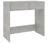 vidaXL Scrivania Mobile Porta PC Scrittoio Tavolo Lavoro per Computer Arredi Interni Casa Studio Ufficio Grigio Cemento 80x40x75 cm in Truciolato