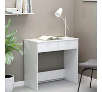 vidaXL Scrivania Mobile Porta PC Scrittoio Tavolo Lavoro per Computer Arredi Interni Casa Studio Ufficio Bianco 80x40x75 cm in Multistrato