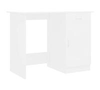 AX Scrivania Scrittoio Bianco 100x50x76cm Postazione Studio Lavoro Uffici 801080