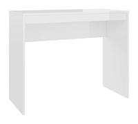 vidaXL Scrivania Moderna Elegante Robusta Tavolo da Lavoro Ufficio Studio Mobile Porta PC Consolle Decorativa Bianco Lucido in Truciolato