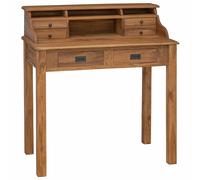vidaXL Scrivania Naturale 89,5 x 49,5 x 100 cm Legno di teak solido