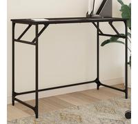 vidaXL Scrivania Nera 100x45x76cm Legno e Acciaio Verniciato a Polvere