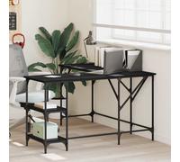 vidaXL Scrivania Nera 139x139x75 cm in Legno Multistrato