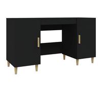 VIDAXL - Scrivania Nera 140x50x75 Cm In Legno Multistrato