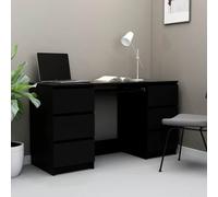 vidaXL Scrivania Nera 140x50x77 cm in Legno Multistrato