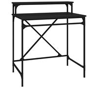 vidaXL Scrivania Nera 80x50x90 cm in Legno Multistrato e Ferro