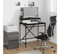 vidaXL Scrivania Nera 80x50x90 cm in Legno Multistrato e Ferro