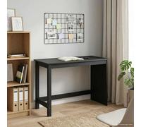 vidaXL Scrivania Nero 112 x 50 x 75 cm Legno di Pino Massello, Scrivania Studio, Design Minimal, Tavolo Compatto, Superficie Resistente, Legno Beige, Spazio Ergonomico