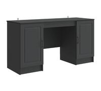 vidaXL Scrivania Nero 142,5 x 50 x 75 cm Legno ingegnerizzato, Set per Soggiorno, Design Moderno, Spazio Ampio, Mobili Resistenti, Seduta Versatile, Stile Unico