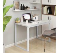 vidaXL Scrivania per Computer Bianca 110x60x73 cm in Legno Multistrato