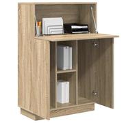 vidaXL Scrivania per computer Sonoma con scaffale, truciolato Rovere Sonoma 71,5 x 31,5 x 106,5 cm