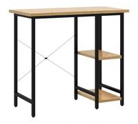 VidaXL Scrivania per computer MDF 80x40x72 cm Nero/Rovere