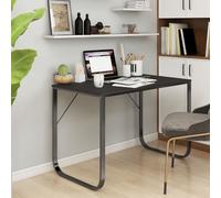 vidaXL Scrivania per Computer Nera 110x60x73 cm in Legno Multistrato