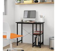 vidaXL Scrivania per Computer Nera 80x40x72 cm in MDF e Metallo