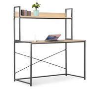 vidaXL Scrivania per Computer Nera e Rovere 120x60x138 cm