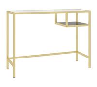 vidaXL Scrivania per Computer Trasparente 100x36x74 cm Vetro Temperato