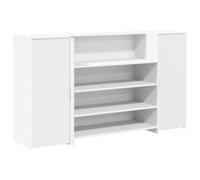 vidaXL Banco Reception Bianco 180x50x103,5 cm in Legno Multistrato, bancone Reception, bancone Reception Salone, bancone Reception Bar, Front Desk