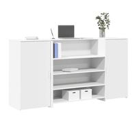 vidaXL Banco Reception Bianco 200x50x103,5 cm in Legno Multistrato