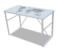 vidaXL Scrivania Rettangolare Modello Mappa Scrittoio Tavolo Lavoro Porta PC