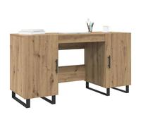 vidaXL Scrivania rovere artigianale 140 x 50 x 75 cm Legno multistrato, Scrivania Industriale, Arredo per Ufficio a Casa, Spazio Urbano, Struttura in Metallo e Legno Ingegnerizzato