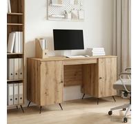 vidaXL Scrivania in rovere artigianale 142,5 x 50 x 75 cm Legno di ingegneria, Soggiorno moderno, Arredamento per interni elegante, Buon spazio di archiviazione, Sedili confortevoli, Arredamento