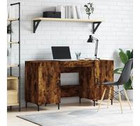 vidaXL Scrivania Rovere Fumo 140x50x75 cm in Legno Multistrato