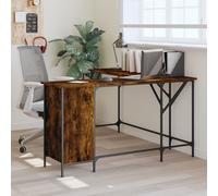 vidaXL Scrivania Rovere Fumo 141x141x75 cm in Legno Multistrato
