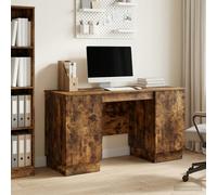 vidaXL Scrivania Rovere Fumo 142,5 x 50 x 75 cm Legno ingegnerizzato