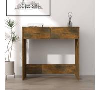 vidaXL Scrivania Rovere Fumo 80x40x75 cm in Legno Multistrato