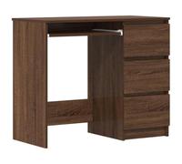 vidaXL Scrivania Rovere Marrone 90x45x76 cm in Legno Multistrato