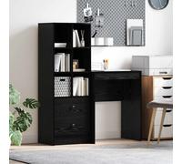 Scrivania Rovere Nero 105,5 x 34 x 127 cm 2 pz