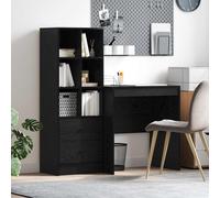Scrivania Rovere Nero 115,5 x 50 x 127 cm 2 pz