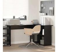 vidaXL Scrivania Rovere Nero 142 x 102 x 73 cm Legno ingegnerizzato