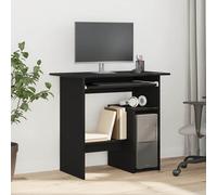 vidaXL Scrivania Rovere Nero 80x45x74 cm in Legno Multistrato, scrivania da Ufficio, scrivania da Studio, scrivania da Lavoro, scrivania