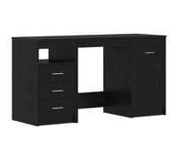 vidaXL Scrivania Rovere Nero Legno ingegnerizzato 140 x 50 x 76 cm