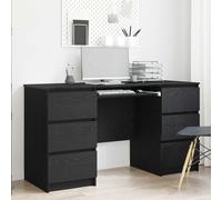 vidaXL Scrivania Rovere Nero Legno ingegnerizzato 140 x 50 x 76 cm
