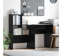 vidaXL Scrivania Rovere Nero Legno ingegnerizzato