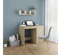 vidaXL Scrivania Rovere Sonoma 100x50x76 cm in Legno Multistrato