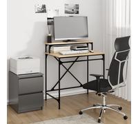 vidaXL Scrivania Rovere Sonoma 80x50x90 cm Legno Multistrato e Ferro