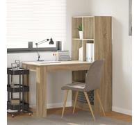 vidaXL Scrivania Rovere Sonoma 122 x 67 x 145 cm Legno Multistrato, Scrivania Moderna per Ufficio, Scrittura compatta, Spazio Funzionale, Studio stiloso, Lavoro Facile
