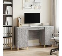 vidaXL Scrivania Sonoma grigio 142,5 x 50 x 75 cm Legno ingegnerizzato