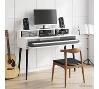 vidaXL Scrivania studio Bianco 110 x 42,5 x 36 cm Legno ingegnerizzato