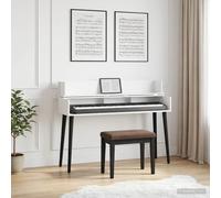 vidaXL Scrivania studio Bianco 152 x 40 x 19,5 cm Legno ingegnerizzato