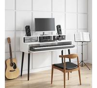 vidaXL Scrivania studio Bianco 152 x 42,5 x 36 cm Legno ingegnerizzato